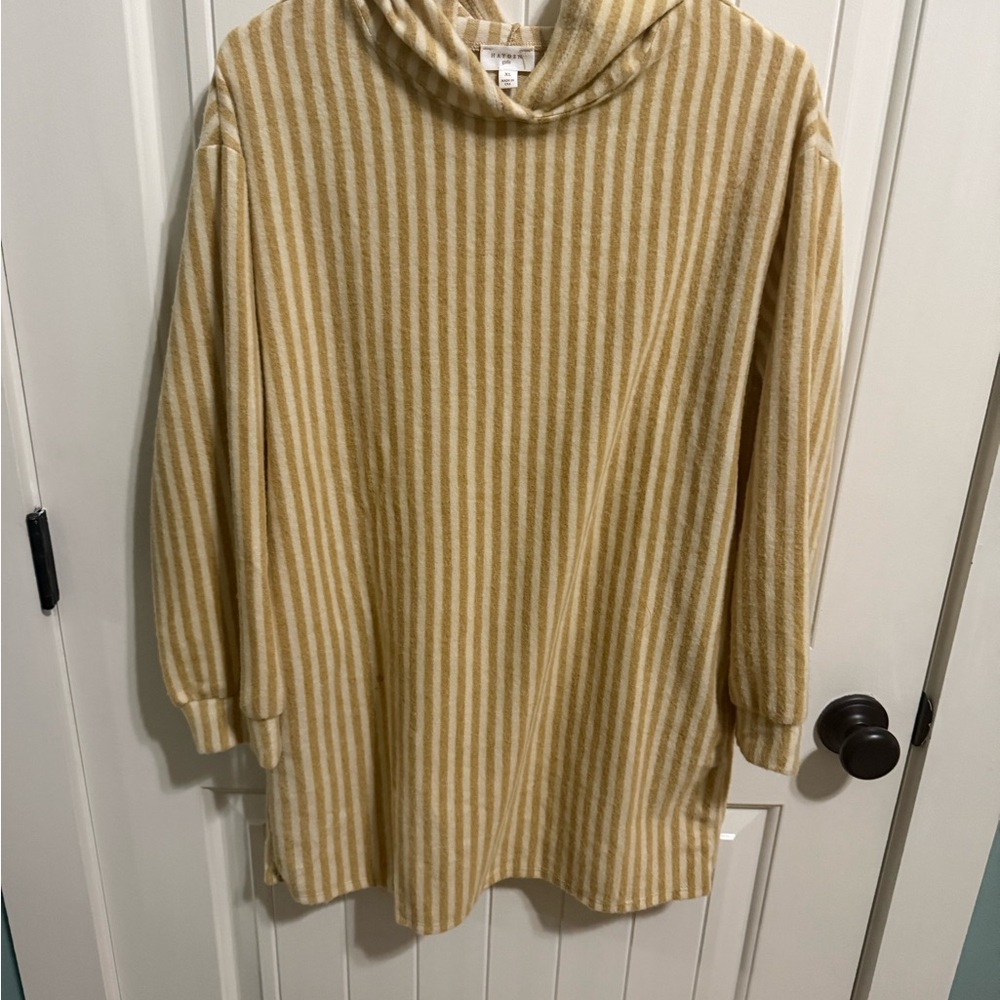 Hayden Girls Tan Striped Casual Dress